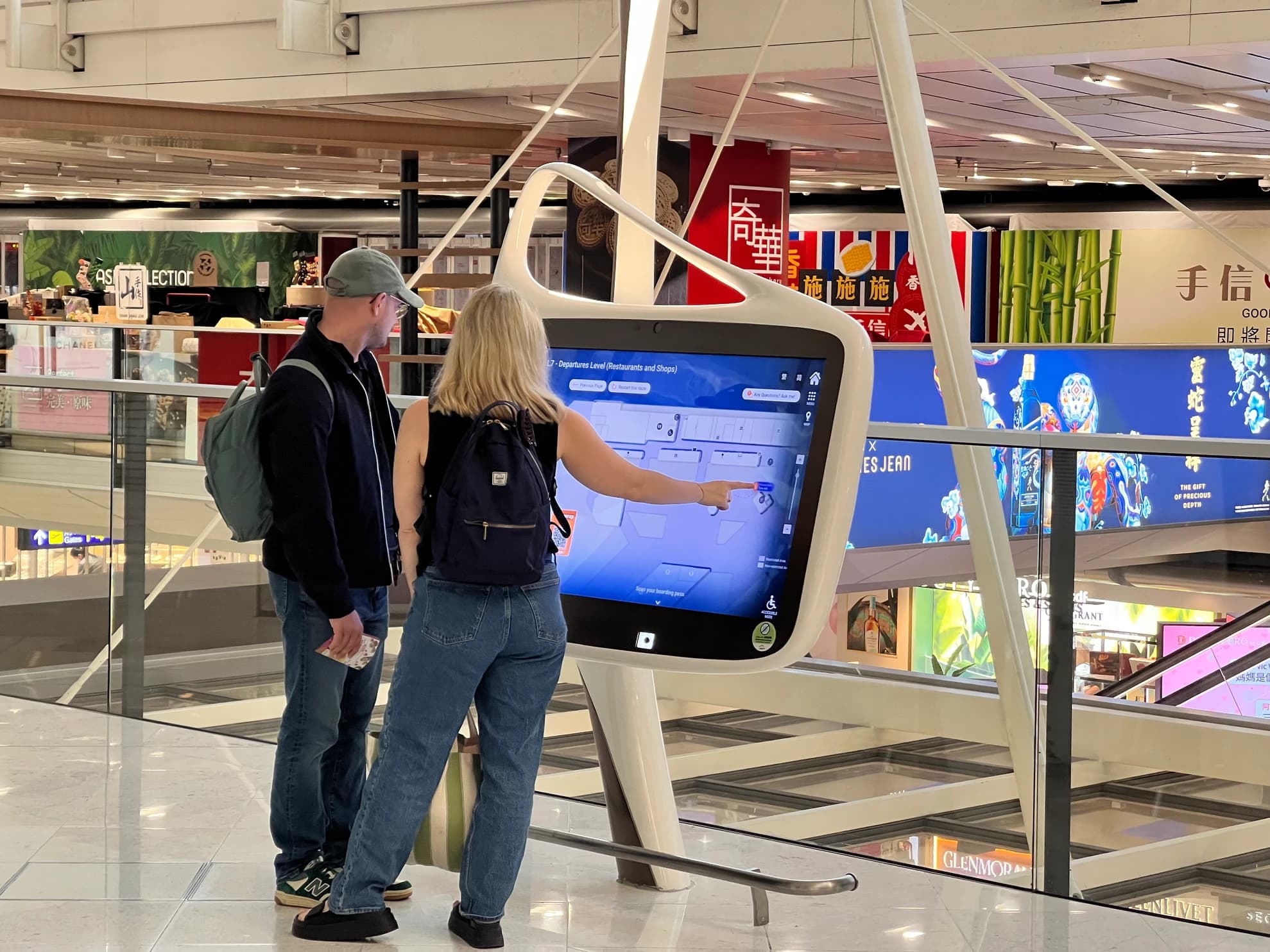 HKIA Intelligent Customer Service Counter terminal installed by MacroKinetic at Hong Kong International Airport